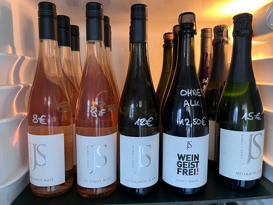 Inhalt Wein Kühlschrank Josef Simon